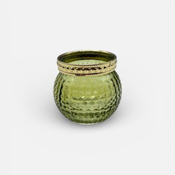 świecznik na tealight zielony wzór