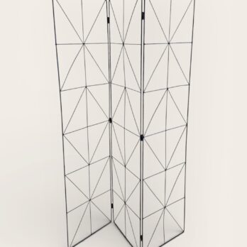 stojak metalowy czarny harmonijka